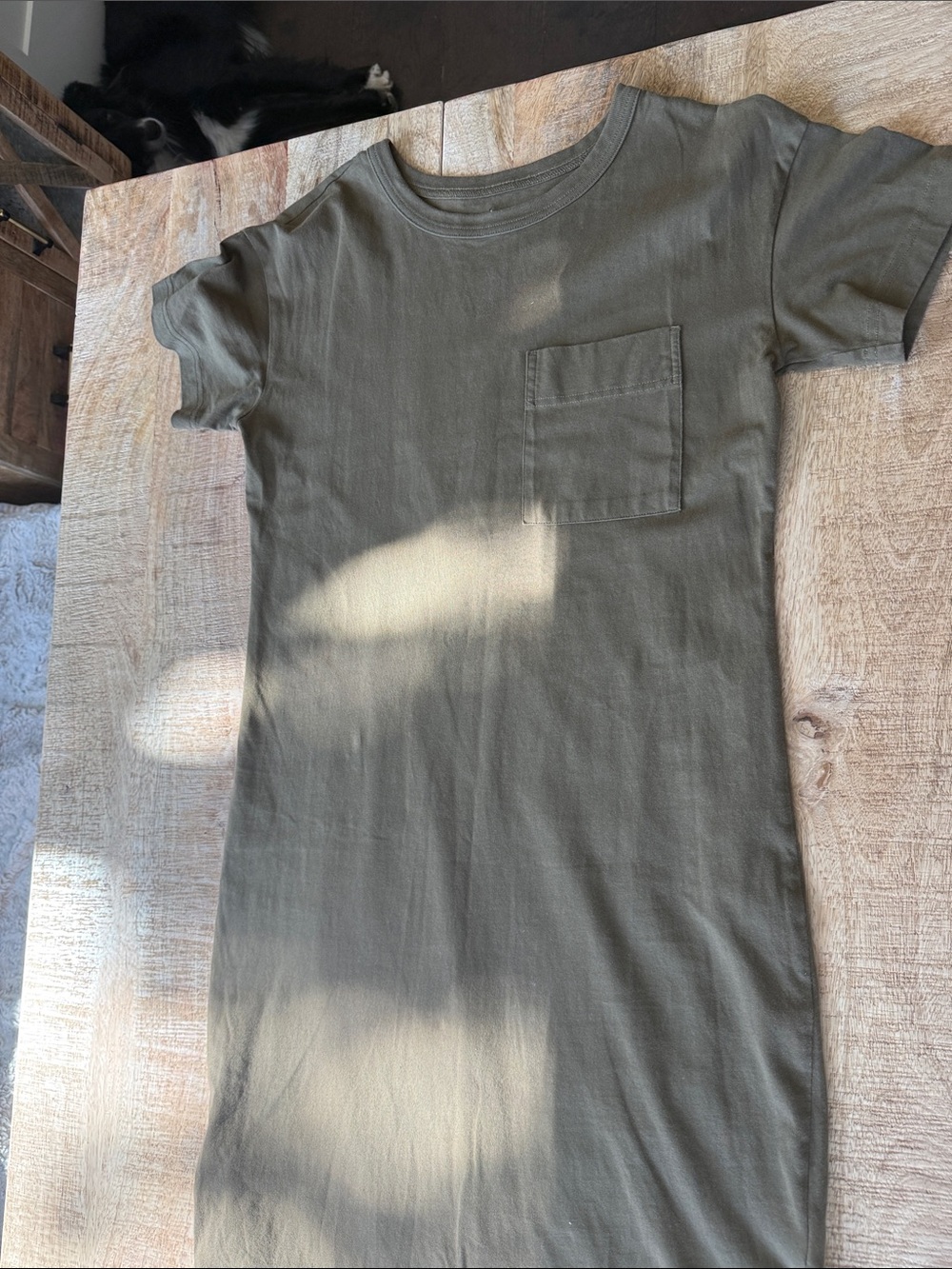 Everlane Olive Green Midi T-Shirt Dress
